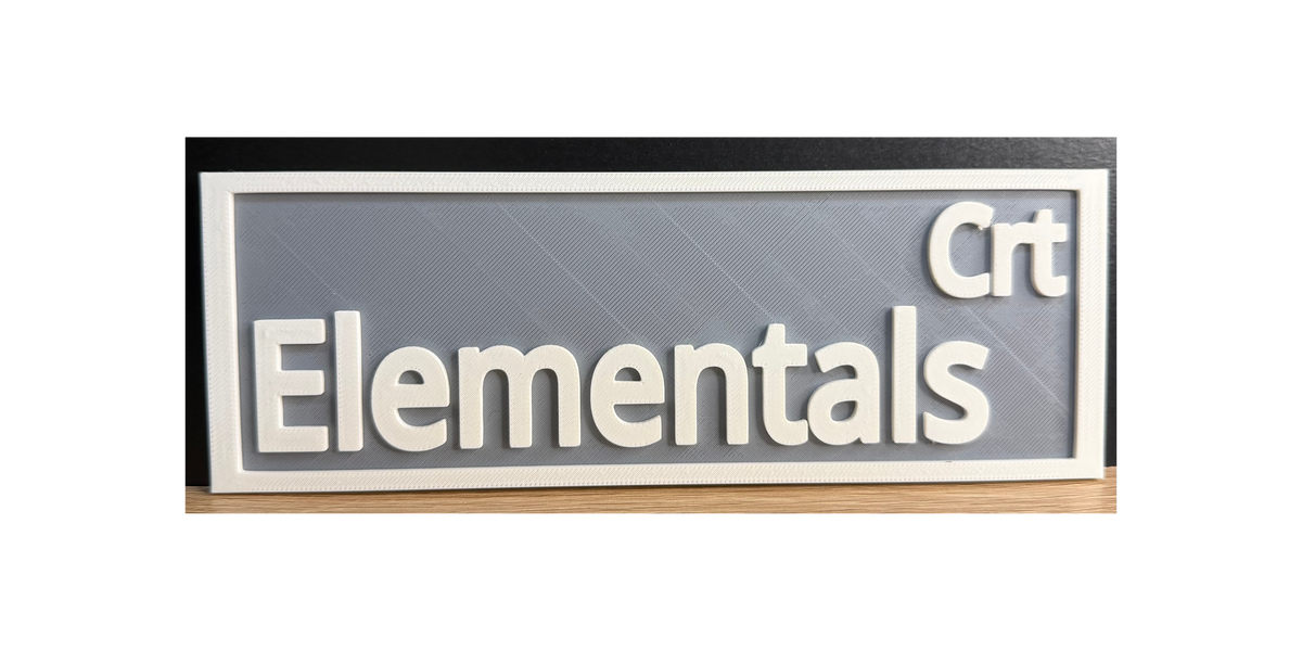 ELEMENTALS CRT Sign